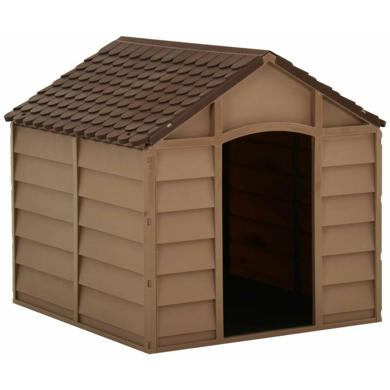 

Happyshopping - Caseta para perros marron PP 71x71,5x68 cm