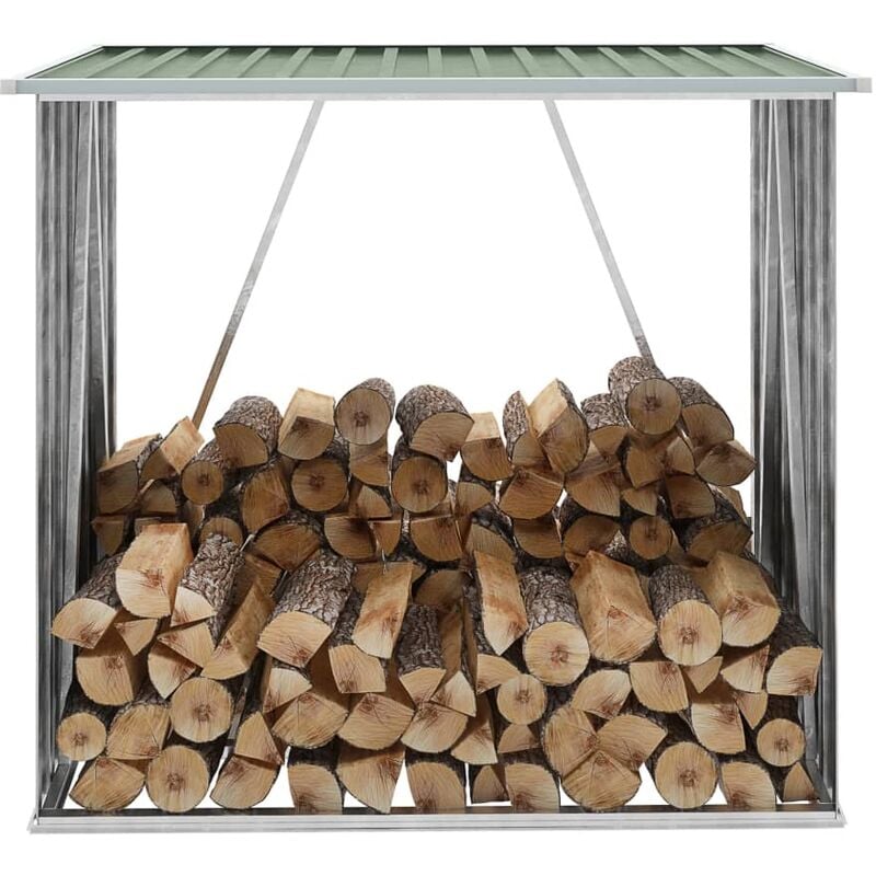 

Casetilla para leña acero galvanizado verde 163x83x154 cm - Verde