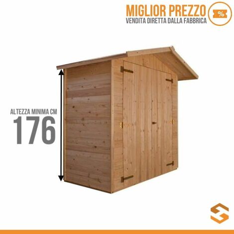 Casetta 222 x 112 cm porta doppia h 176  Si (+â‚ 35,00) - Ardesia Verde (+â‚ 20,00)