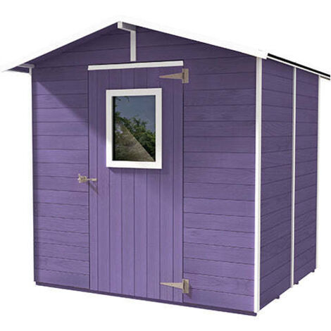 Casetta Box Capanno in Legno Lilla per Attrezzi con Porta e Finestra 200X305X214Cm