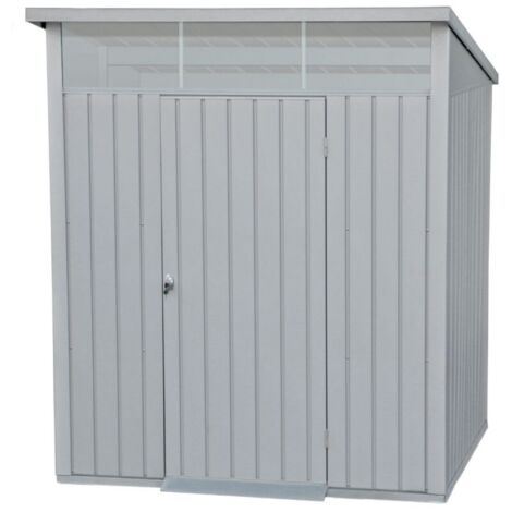 Casetta Box da Giardino 198,6x196,5x229 cm in Acciaio Zincato Grigio
