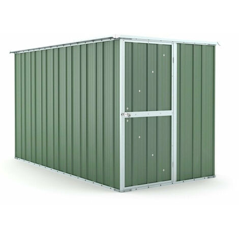 Casetta Box da Giardino in Lamiera di Acciaio Porta Utensili 175x307x182 cm Enaudi Verde