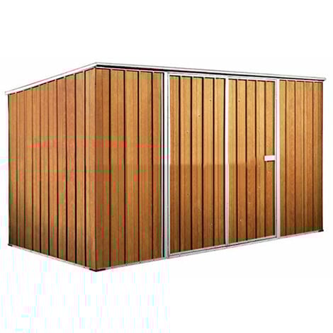 Casetta Box Da Giardino In Lamiera Legno Per Deposito Attrezzi 345x186x192cm Enaudi