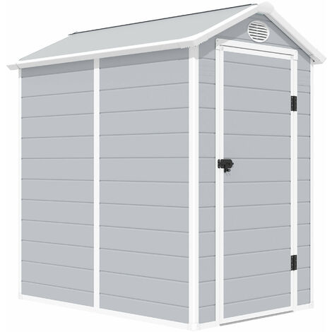 Casetta Box da Giardino in Plastica 134x192x204 cm Grigio