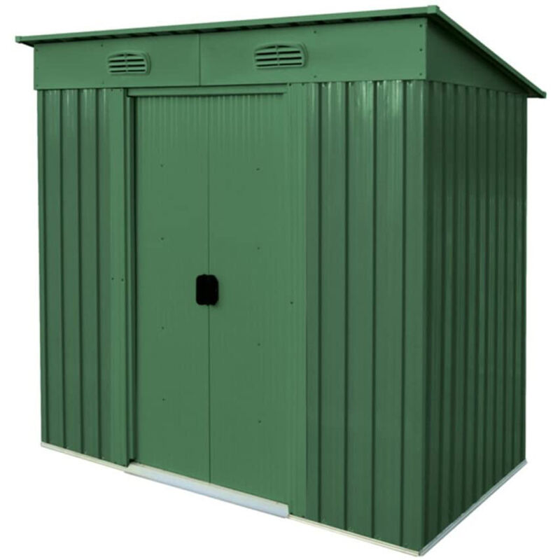 Verdelook Casetta In Metallo Maisonette Verde 194x121x181 H. Biacch...
