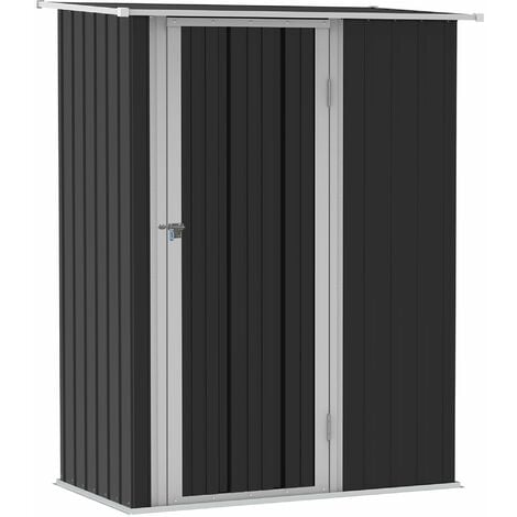 Casetta Box da Giardino Porta Utensili 77x54,2x179 cm in Legno Impermeabile  Grigio