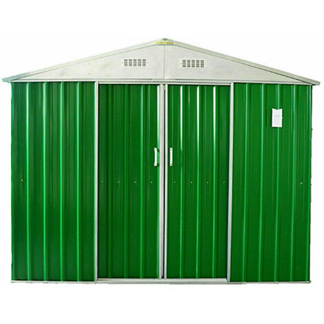 CASETTA BOX GIARDINO RIPOSTIGLIO PORTA ATTREZZI 2 ANTE SCORREVOLI 267x172x194 cm