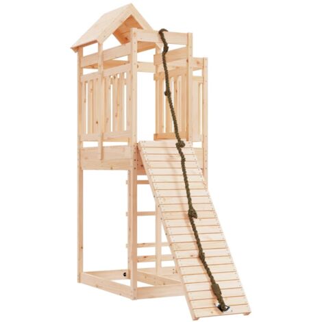 vidaXL Casetta con Arrampicata in Legno Massello di Pino