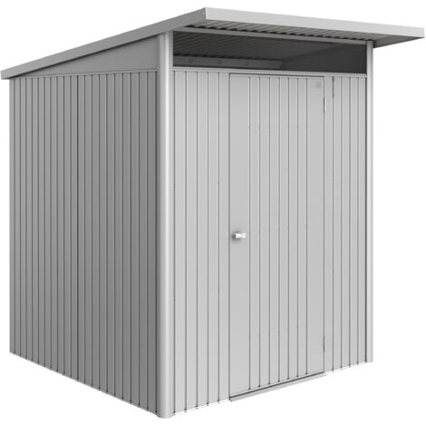 casetta da giardino biohort "avantgarde eco mis.a1" in acciaio zincato grigio quarzo metallizzato con porta battente semplice 180x220x218 cm - cod. 19610