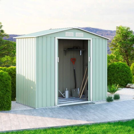 SOANA GARDEN SHED Casetta da giardino box in lamiera rimessa attrezzi Chalet NATURE 213x127x195cm