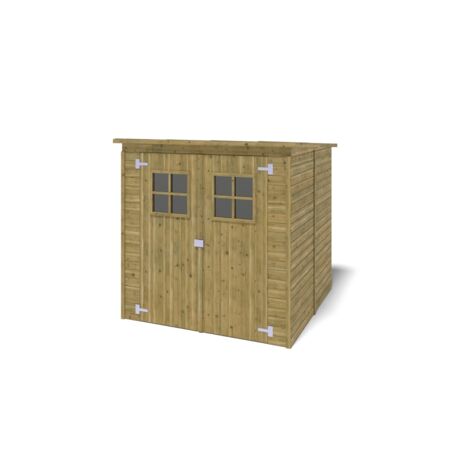 Casetta da giardino in legno 3.42 m2 - 1.90x1.80 m - 12.5 mm - Impregnata - DOM10