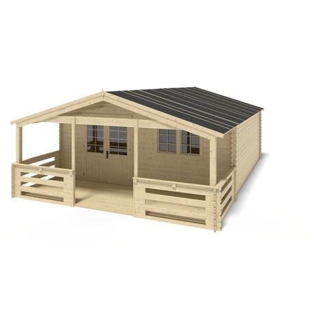 Tettoia auto in legno doppia CLASSIC DUO, 6x6 m, 36 m²