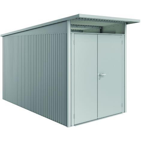Casetta da Giardino in Metallo AVANTGARDE A4 Biohort con Porta a Due Battenti  Grigio Quarzo Metal