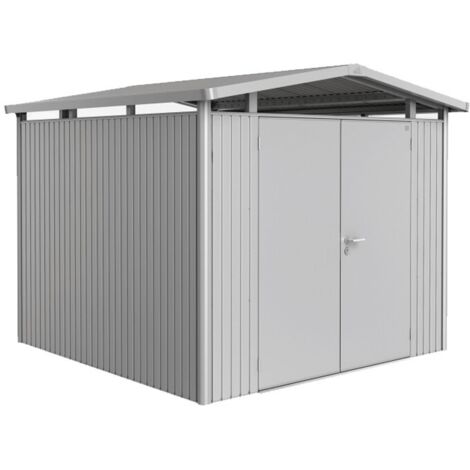 Casetta da Giardino in Metallo PANORAMA 2 con Porta a Due Battenti Biohort  Grigio Scuro Metal