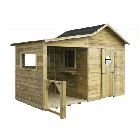 Casetta per bambini su palafitte 1.1m2 - Casetta da giardino per bambini -  L182xB146xA205cm - Casa legno per bambini sulla piattaform - Timbela M501B