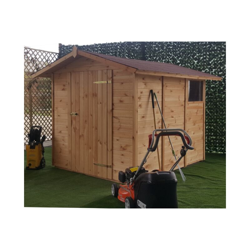 Casetta Da Giardino In Legno CABEX - Ricovero Attrezzi, Modello C200/2 Con Porta E Finestra - Doghe Spessore 16mm