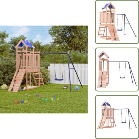 Casetta da giardino - vidaXL Set da Gioco da Esterno in Legno Massello di Douglas - Arrampicata per bambini