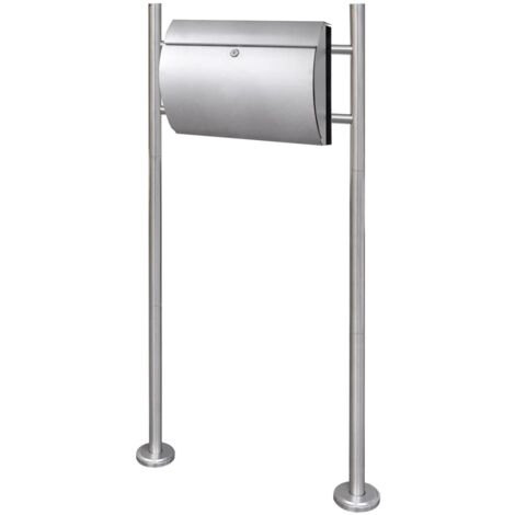 Casetta della Posta con Supporto in Acciaio Inox vidaXL