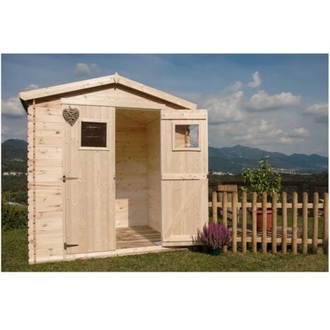 Casetta di legno Giada in pino grezzo cm180x130 non trattato Losa