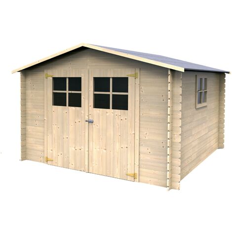 Casetta Garden Wooden Cottage a doghe in legno 270x270 cm con finestre Monte Bianco