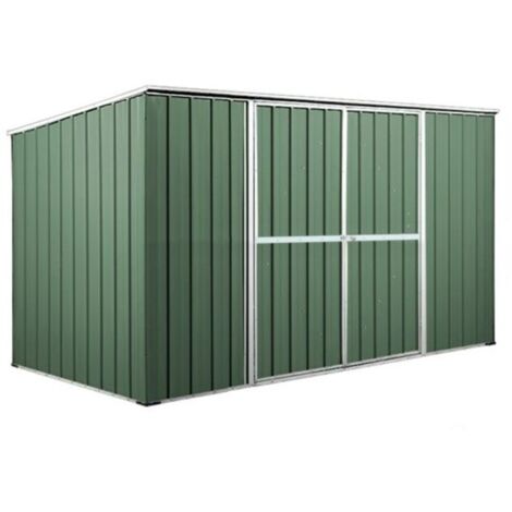 Casetta giardino lamiera Box in Acciaio Zincato 345x186cm x h1.92m - 98KG 6mq - VERDE