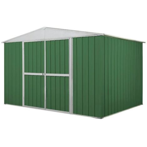 Casetta in lamiera deposito Box in Acciaio Zincato 360x175cm x h215cm - 110KG - 6,30mq - VERDE