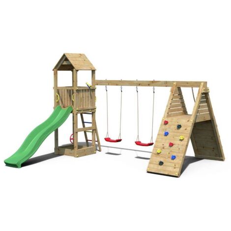 Casetta in legno con scivolo Fungoo FLEPPI KDI