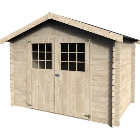 casetta in legno da giardino decor et jardin "flodova" in abete bianco nordico 317x213x232 cm