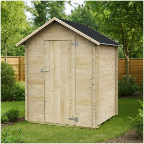 Casetta in legno da giardino Mario 146X130 Box capanno con porta singola cieca