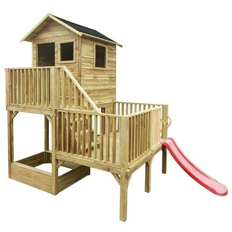 vidaXL Casetta da Giardino per Bambini 120x120x146 cm in Legno di Pino