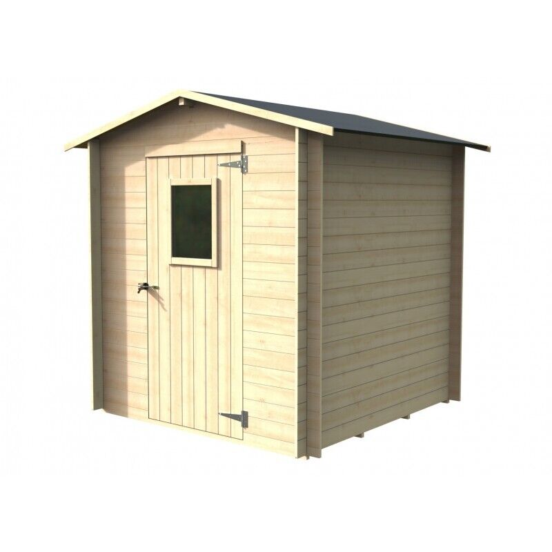 Casetta In Legno Con Porta E Finestra Deposito Da Giardino Per Attr...