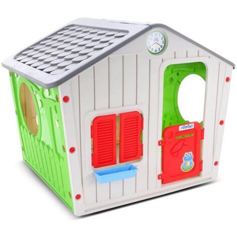 Casetta in Plastica Resina per Bambini Gioco Bimbi da Giardino Esterno