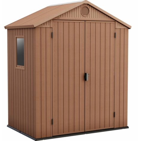 CASETTA KETER DARWIN EFF LEGNO 190X122X221 2 POR BROWN