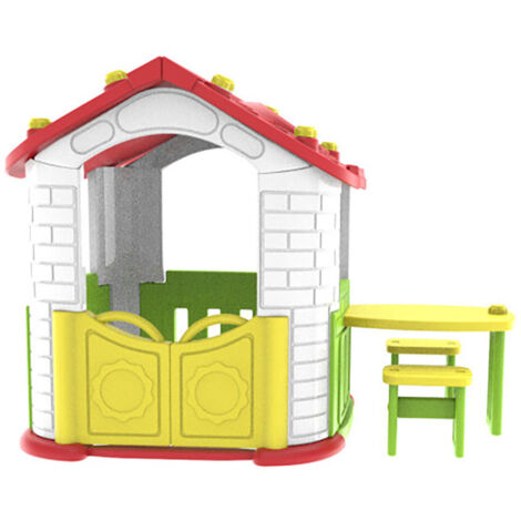 Casetta per Bambini Gioco da Esterno Area Picnic 187x108x119 cm