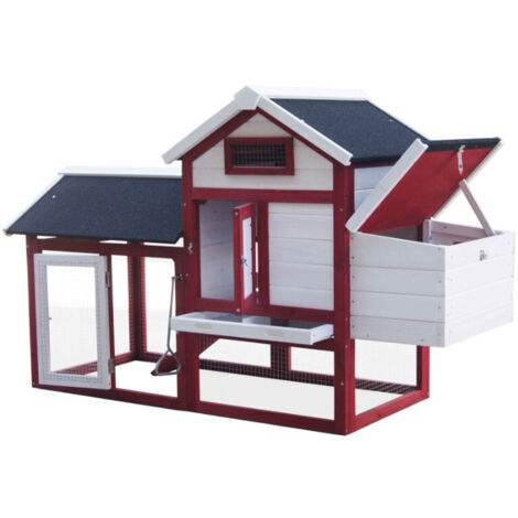 Casetta per galline pollaio foresta in legno bicolore 152x62 - Foresta