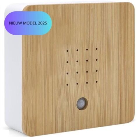Casetta per uccelli con sensore sonoro - Batterie incluse - Rilevatore di movimento - Per bagno e WC - Mobiletto - Bianco/Legno