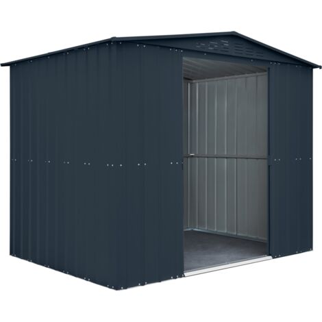 Casetta Porta Attrezzi da Giardino 245x185 Cm Box in Lamiera Ripostiglio Legnaia