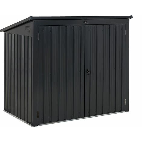 Casetta porta attrezzi da giardino in acciaio zincato 134 cm grigio grafite Moena