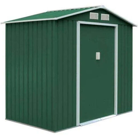 Casetta ricovero per attrezzi mt 2,13x1,27x1,95 in lamiera zincata e preverniciata capanno box da giardino esterno