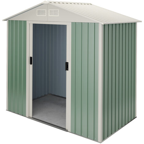 Casette da giardino in metallo 2,43m2 Wasabi Nybro - 10 anni di garanzia - 201x121x176cm. Capanno da giardino