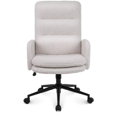 Cashmere Office Chair Adjustable Height 360 Swivel Comfortable for Home Bedroom