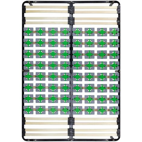 CASI Sommier à lattes avec plots de soutien 140x200 cm avec pieds