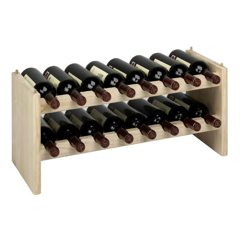 Capaldo - Casier à bouteilles modulaire avec 16 places cm.68,8x27x30h cave à vin modulaire - Salone