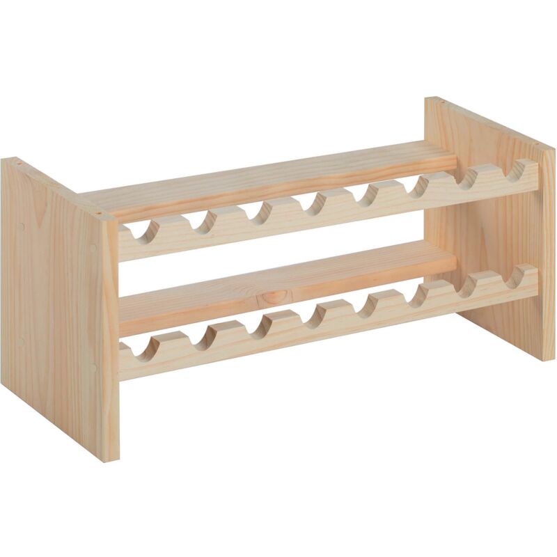 Casier à bouteilles empilable en pin Katea Epaisseur du bois 20 mm