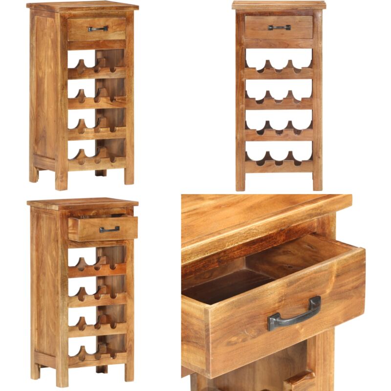 Vidaxl - Casier à bouteilles 40x30x80 cm Bois d'acacia massif - armoire à vin - armoires à vin - Home & Living - Brun