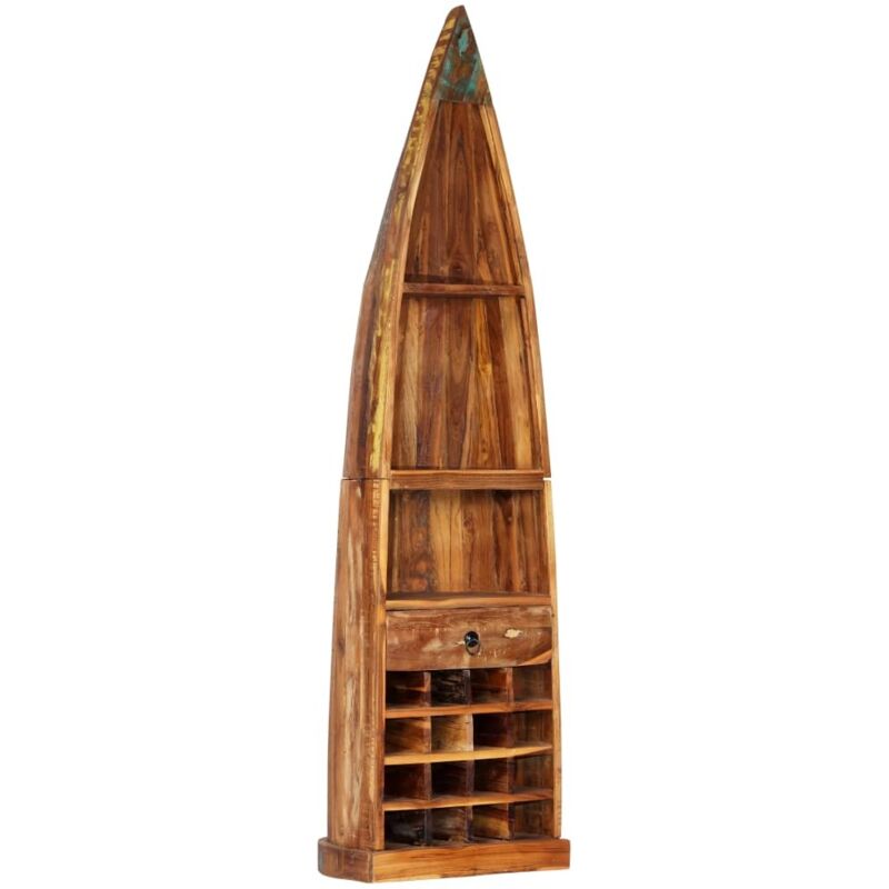 vidaXL Casier à bouteilles 50 x 40 x 180 cm Bois de manguier massif