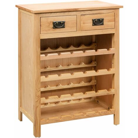 Casier à bouteilles Bois de chêne 72 x 32 x 90 cm - Brun - Armoires et meubles de rangement - Étagères à bouteilles - Brun - Brun