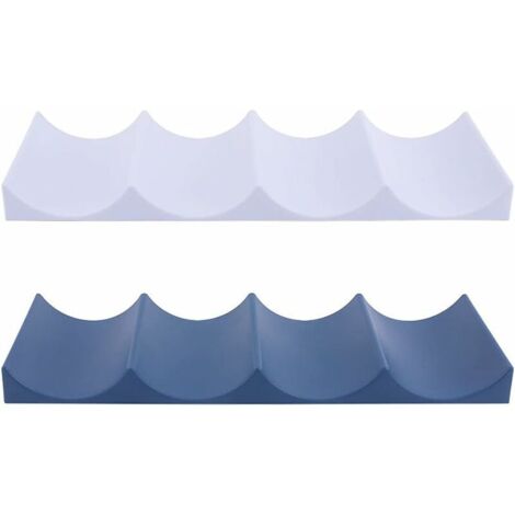 Casier à Bouteilles de Style Européen, 2 Pièces Étagère à Vin en Plastique Range Bouteille Frigo pour Comptoirs de Cuisine, Garde-Manger, Réfrigérateur
