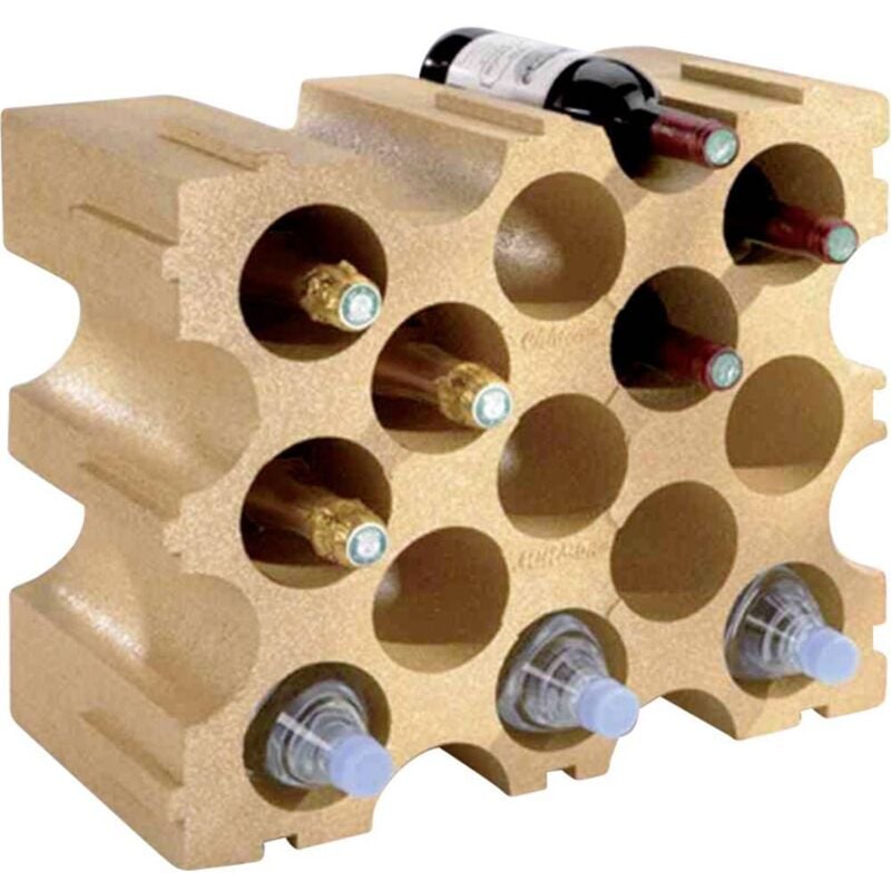Cubes de bouteilles jusqu'à ø 92 mm pour 15 bouteilles, Terracotta B229V