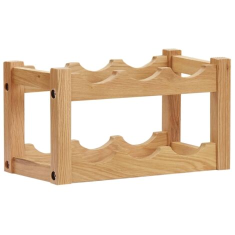 Casier à bouteilles  Étagère à Vin Range bouteille 6 bouteilles 37x21x21 cm Bois de chêne 55901